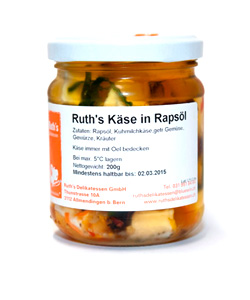 Ruth's Delikatessen Käse in Rapsöl